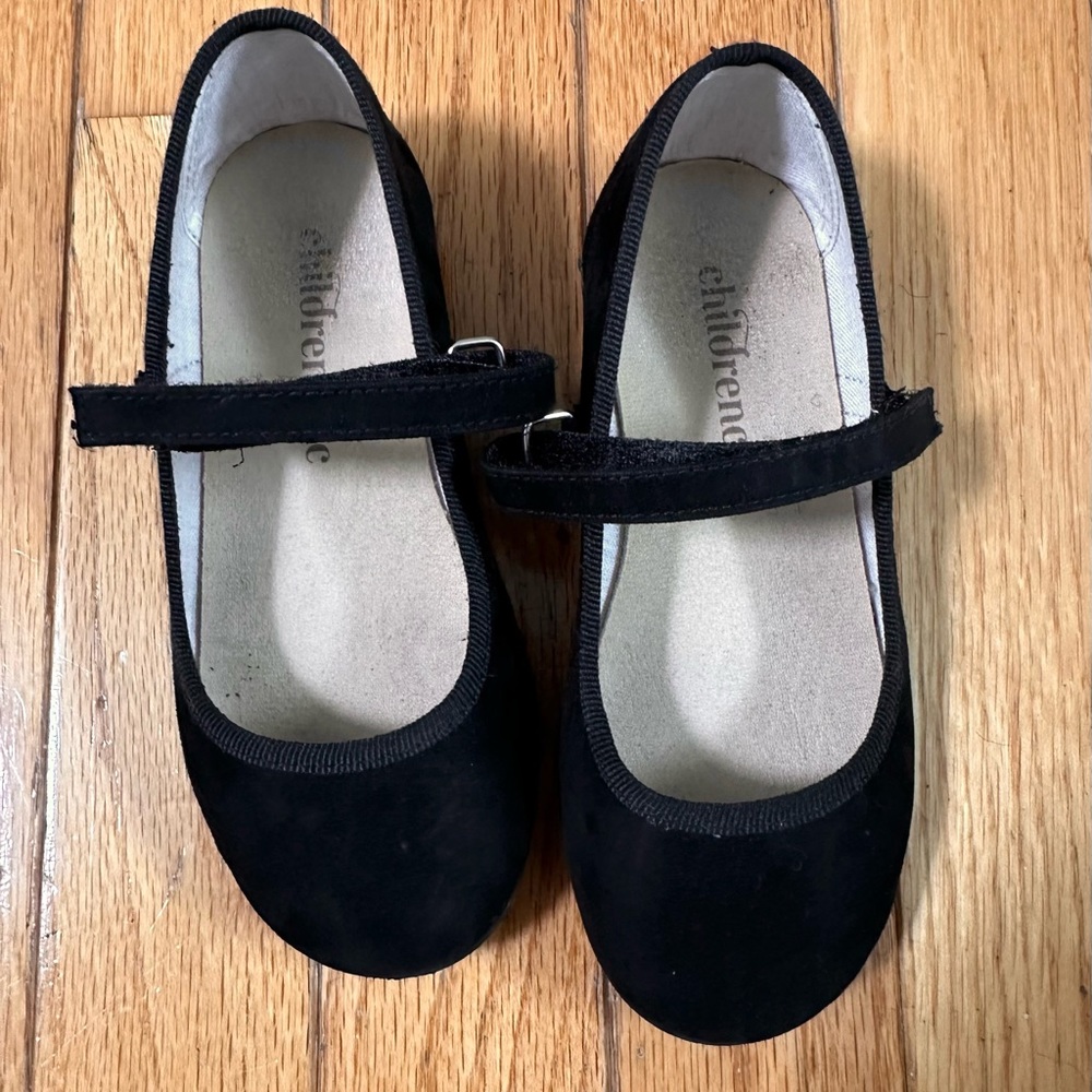 Childrenchic Suede Mary Jane Black, as 10.5T